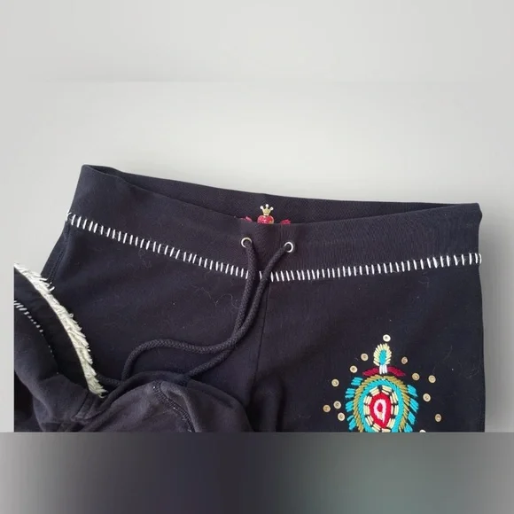 Vintage Y2K SET ‘Twisted Heart’ ♥️ Embroidered Hoodie & Flare Lounge Pants, Med - Picture 11 of 12